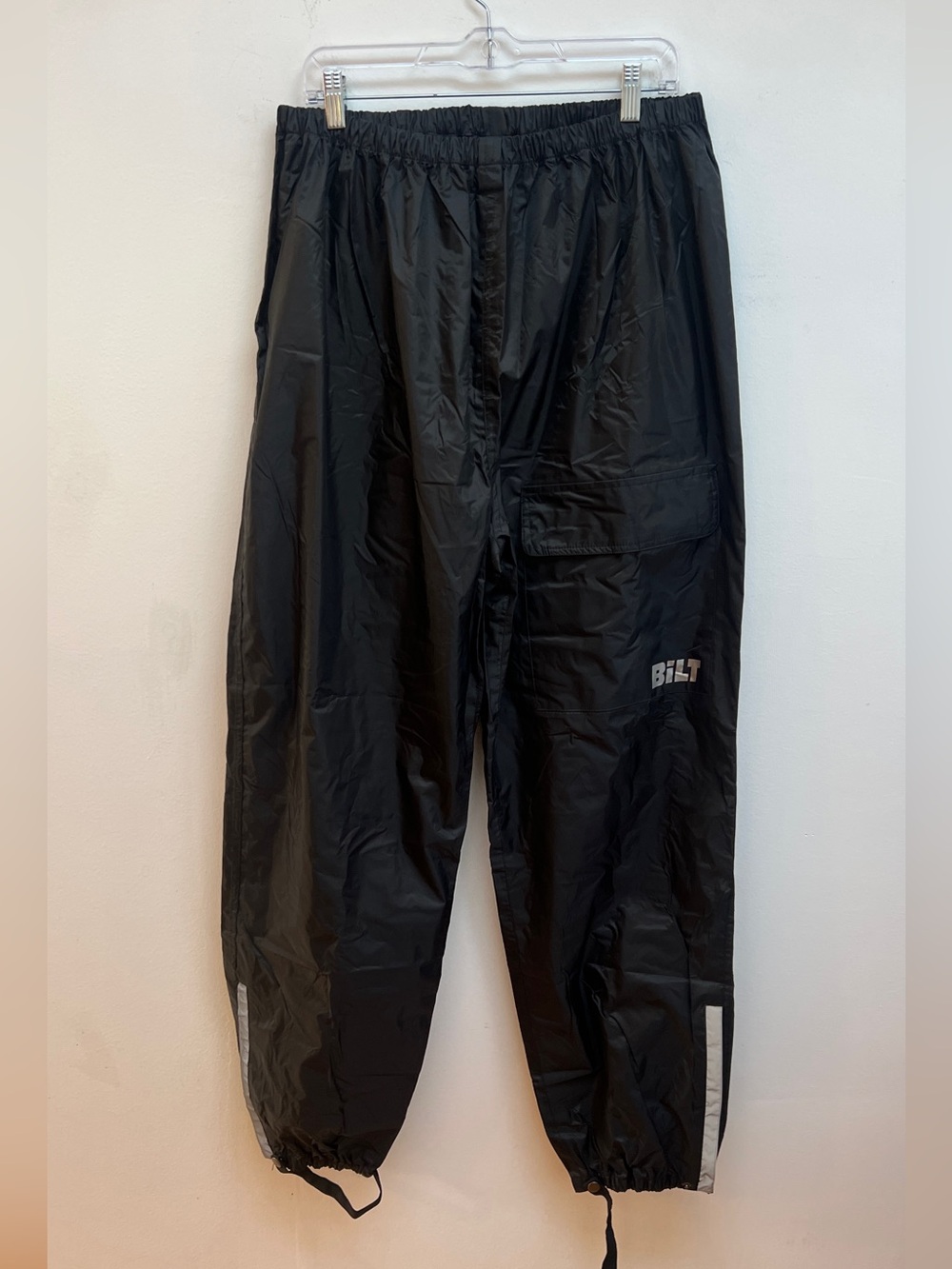 BILT Men’s Black Waterproof Motorcycle Rain Pants Reflective Size 4XL